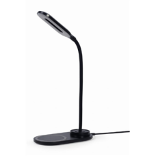 Gembird TA-WPC10-LED-01 Desk lamp with wireless charger, Black , Cold white, warm white, natural 2893-7072 K , Phone or tablet with built-in Qi wireless charging