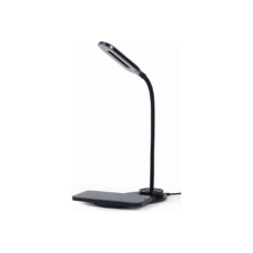 Gembird TA-WPC10-LED-01 Desk lamp with wireless charger, Black , Cold white, warm white, natural 2893-7072 K , Phone or tablet with built-in Qi wireless charging