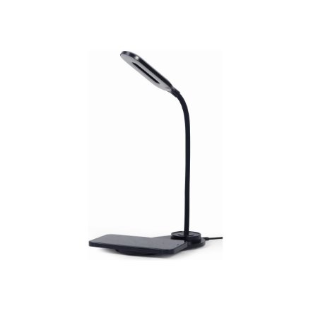 Gembird TA-WPC10-LED-01 Desk lamp with wireless charger, Black , Cold white, warm white, natural 2893-7072 K , Phone or tablet with built-in Qi wireless charging