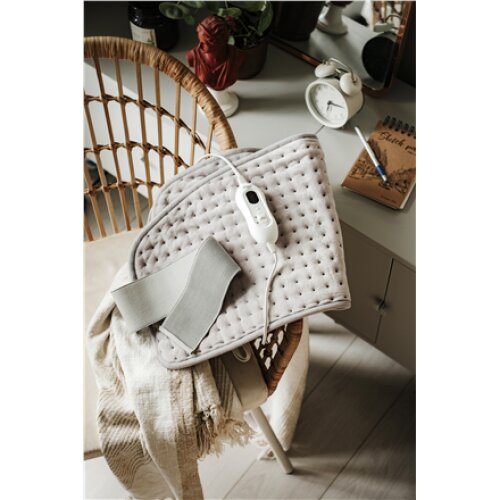 Adler , Heating belt on he loins , AD 7437 , Number of heating levels 4 , Number of persons 1 , Remote control , 100 W , Light Grey