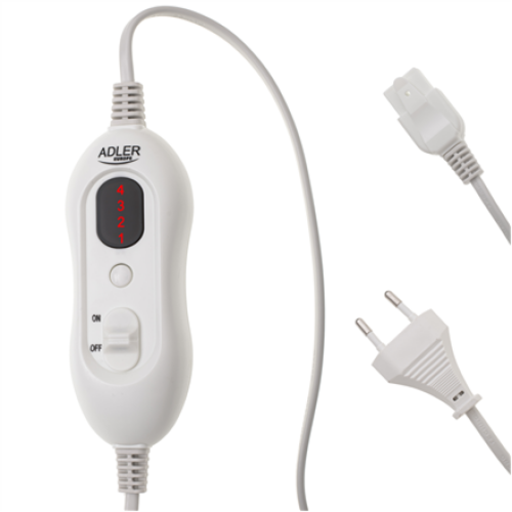 Adler , Heating belt on he loins , AD 7437 , Number of heating levels 4 , Number of persons 1 , Remote control , 100 W , Light Grey