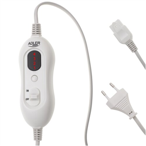 Adler , Heating belt on he loins , AD 7437 , Number of heating levels 4 , Number of persons 1 , Remote control , 100 W , Light Grey