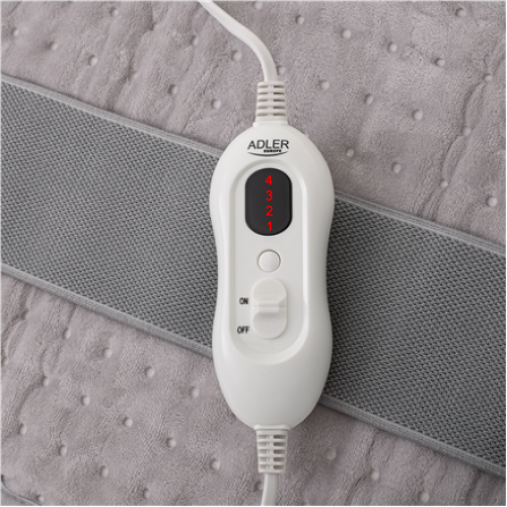 Adler , Heating belt on he loins , AD 7437 , Number of heating levels 4 , Number of persons 1 , Remote control , 100 W , Light Grey
