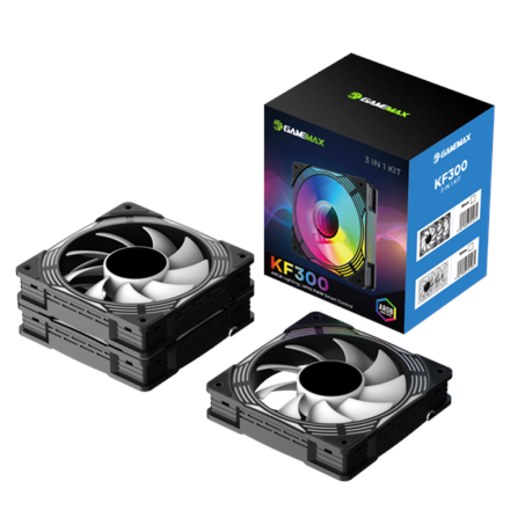 Gamemax Case Fan , KF300 BK , Black