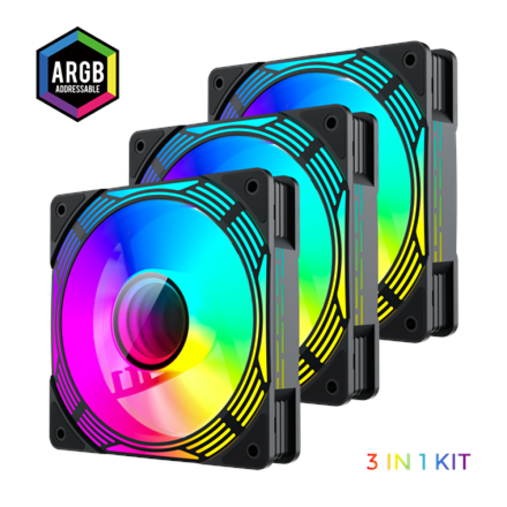 Gamemax Case Fan , KF300 BK , Black