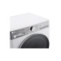 LG , Washing Machine , F2WR909P3W , Energy efficiency class A-10% , Front loading , Washing capacity 9 kg , 1200 RPM , Depth 47.5 cm , Width 60 cm , LED , Steam function , Direct drive , Wi-Fi , White