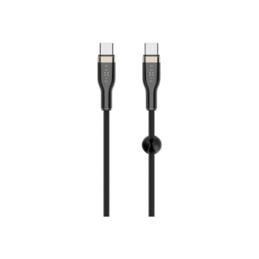 Fixed , Braided Cable USB-C/USB-C, 2m, 100W , FIXDB-CC2-BK