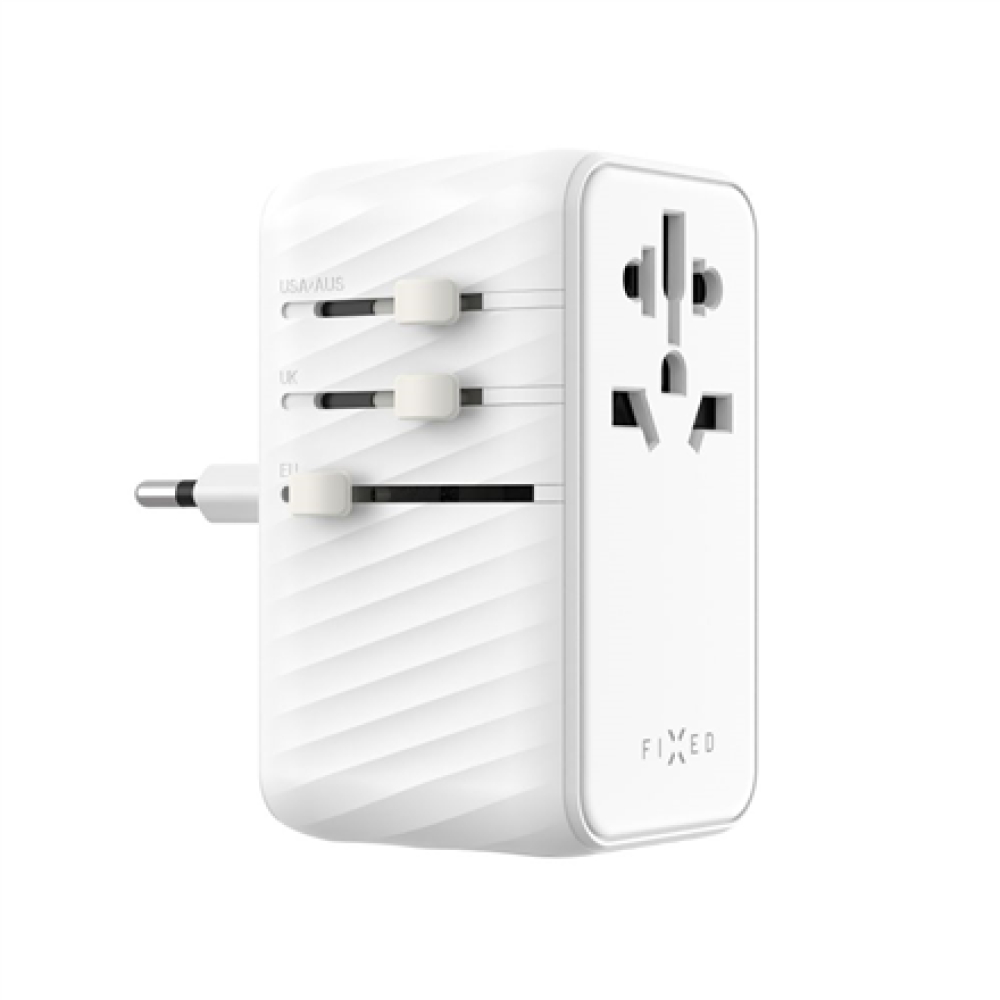 Fixed , Voyager 85W travel adapter for EU, UK and USA/AUS, with 4xUSB-C and 1xUSB output , Adapter