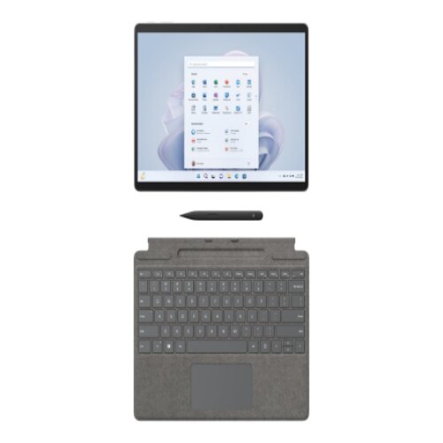 Microsoft , PRO9 , Platinum , 13 , Touchscreen , 2880 x 1920 pixels , Intel Core i7 , i7-1255U , 16 GB , LPDDR5 , Solid-state drive capacity 256 GB , Intel Iris Xe Graphics , Windows 11 Home , 802.11ax , Bluetooth version 5.1