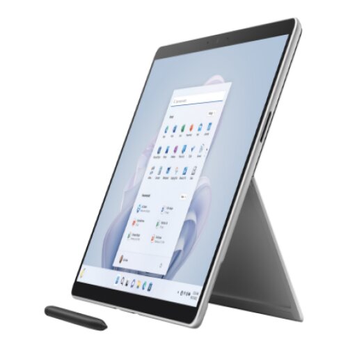 Microsoft , PRO9 , Platinum , 13 , Touchscreen , 2880 x 1920 pixels , Intel Core i7 , i7-1255U , 16 GB , LPDDR5 , Solid-state drive capacity 256 GB , Intel Iris Xe Graphics , Windows 11 Home , 802.11ax , Bluetooth version 5.1