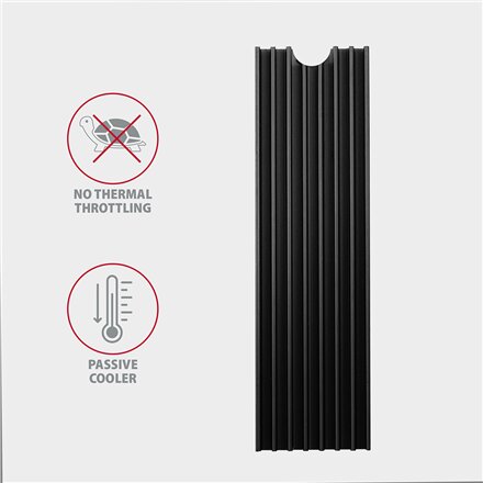AXAGON Passive aluminum heatsink for all M.2 SSDs, size 2280, high 6 mm , CLR-M2L6
