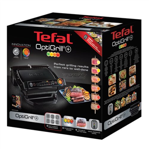 TEFAL , OptiGrill+ , GC712834 , Contact grill , 2000 W , Black