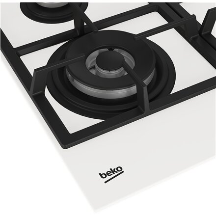 BEKO Hob , HILW64225SW , Gas , Number of burners/cooking zones 4 , Knob , White