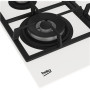 BEKO Hob , HILW64225SW , Gas , Number of burners/cooking zones 4 , Knob , White