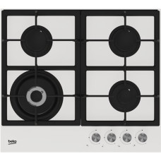 BEKO Hob , HILW64225SW , Gas , Number of burners/cooking zones 4 , Knob , White BEKO Hob , HILW64225SW , Gas , Number of burners/cooking zones 4 , Knob , White
