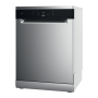 Whirlpool Dishwasher WRFC 3C26 X Free standing Width 60 cm Number of place settings 14 Number of programs 8 Energy efficiency class E Display Stainless steel
