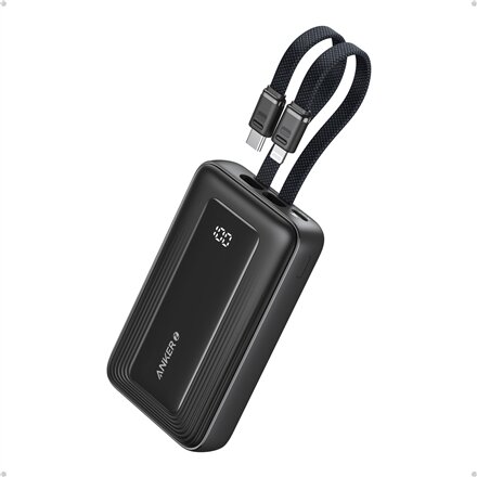 Anker , Power Bank , A1681G11 , 20000 mAh , USB-C 30W, Lightning 27W , Built-In USB-C and Lightning Cables , Black