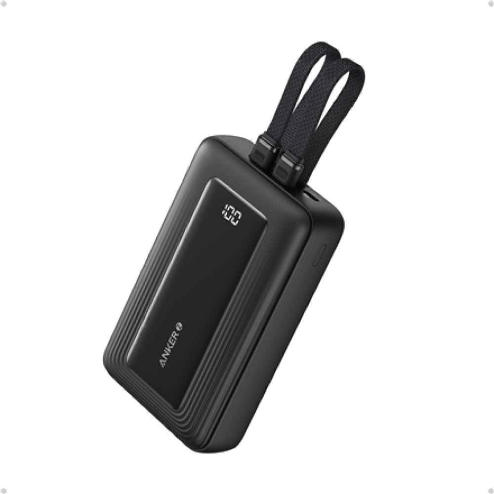 Anker , Power Bank , A1681G11 , 20000 mAh , USB-C 30W, Lightning 27W , Built-In USB-C and Lightning Cables , Black