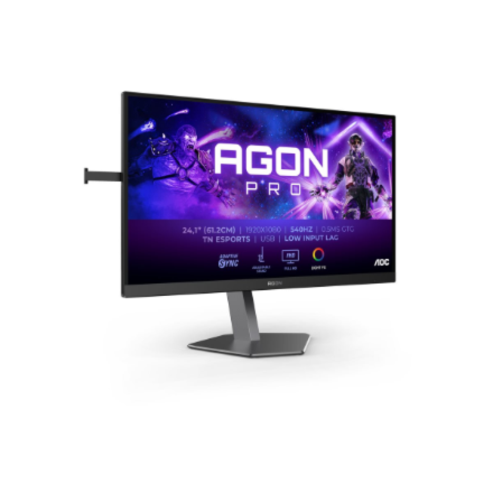 AOC AG246FK , 24.1 , Ultra-Fast TN eSports , FHD , 16:9 , 540 Hz , 0.5 ms , 1920 x 1080 pixels , 400 cd/m² , HDMI ports quantity 2 , Black