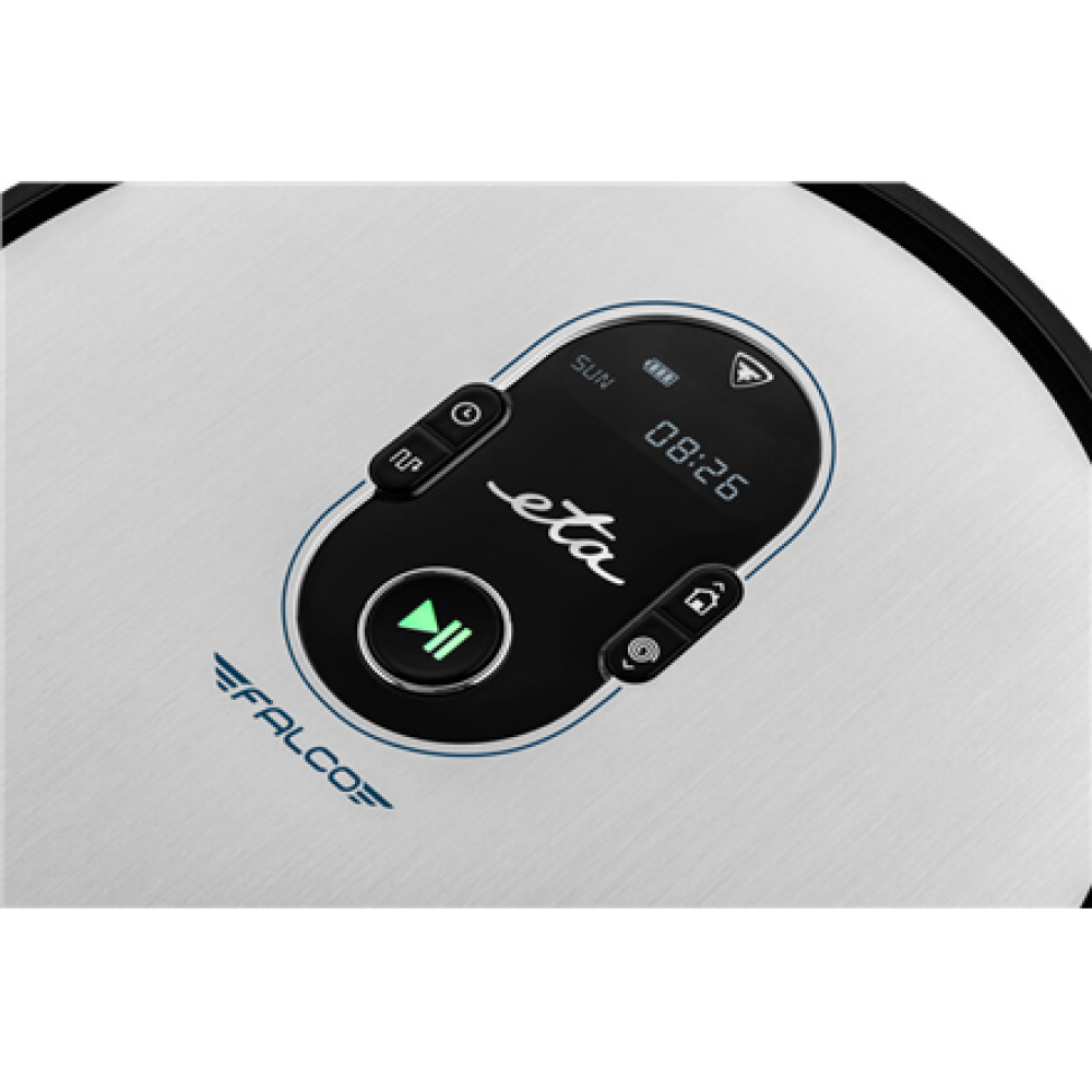 ETA , Vacuum cleaner , Falco Smart ETA251590000 , Wet&Dry , Operating time (max) 120 min , Lithium Ion , 2400 mAh , Dust capacity 0.6 L , Silver/Black , Battery warranty 24 month(s)