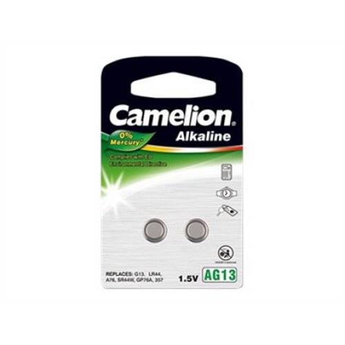 Camelion , AG13/LR44/357 , Alkaline Buttoncell , 2 pc(s)