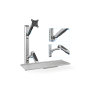 Digitus , Wall mount , Workstation , Adjustable Height, Tilt, Swivel , 27 , Maximum weight (capacity) 6 kg , Silver