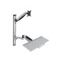 Digitus , Wall mount , Workstation , Adjustable Height, Tilt, Swivel , 27 , Maximum weight (capacity) 6 kg , Silver