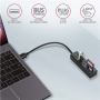 AXAGON SuperSpeed USB-A Hub and Card Reader , HMA-CR3A