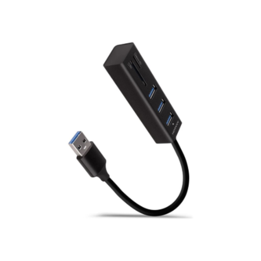 AXAGON SuperSpeed USB-A Hub and Card Reader , HMA-CR3A