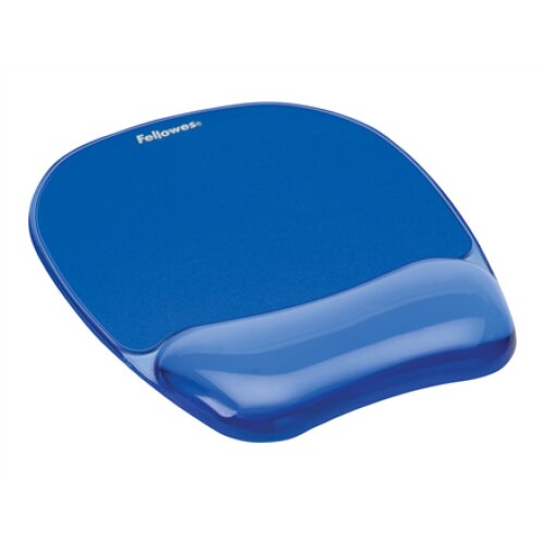 Fellowes , Mouse pad with wrist support CRYSTAL , Mouse pad with wrist pillow , 230 x 202 x 32 mm , Blue