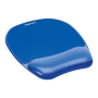 Fellowes , Mouse pad with wrist support CRYSTAL , Mouse pad with wrist pillow , 230 x 202 x 32 mm , Blue