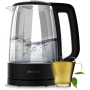Cecotec Kettle , ThermoSense 320 Clear , 2200 W , Electric , 1.7 L , Glass , 360° rotational base , Black/Transparent