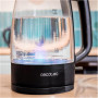 Cecotec Kettle , ThermoSense 320 Clear , 2200 W , Electric , 1.7 L , Glass , 360° rotational base , Black/Transparent