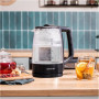 Cecotec Kettle , ThermoSense 320 Clear , 2200 W , Electric , 1.7 L , Glass , 360° rotational base , Black/Transparent