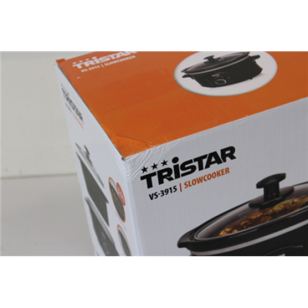 SALE OUT. Tristar VS-3915 Slowcooker, Black Tristar Slowcooker VS-3915 180 W, 3.5 L, Number of programs 3, Black, DAMAGEN PACKAGING