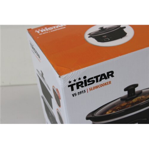 SALE OUT. Tristar VS-3915 Slowcooker, Black Tristar Slowcooker VS-3915 180 W, 3.5 L, Number of programs 3, Black, DAMAGEN PACKAGING