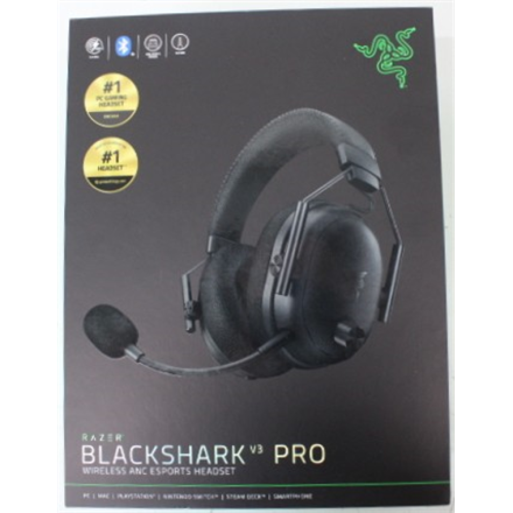 SALE OUT. Razer BlackShark V3 Pro Gaming Headset, Over-Ear, Wireless, Black , Razer Gaming Headset , BlackShark V3 Pro , Wireless/Wired , Over-Ear , Microphone , Black , Noise canceling , DAMAGED PACKAGING, DEMO