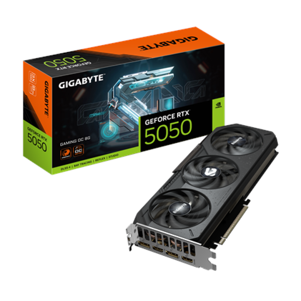 Gigabyte GeForce RTX 5050 GAMING OC 8G , NVIDIA , 8 GB , GeForce RTX 5050 , GDDR6 , HDMI ports quantity 2 , PCI-E 5.0