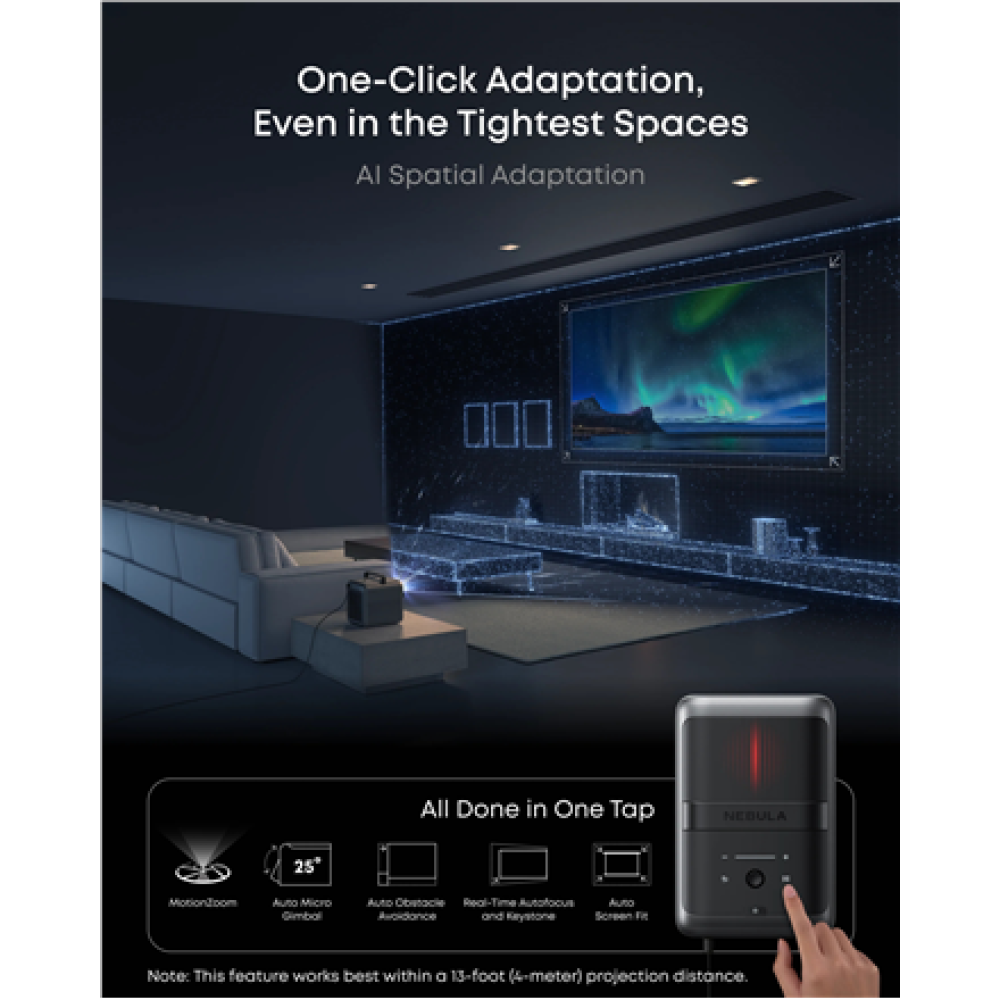 Anker Nebula , Laser Projector , 4K UHD (3840 x 2160) , 3500 ANSI lumens , Black/Gray