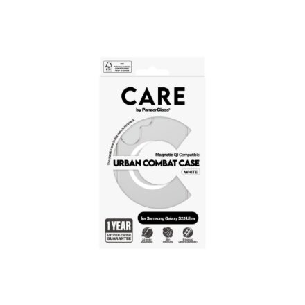 CARE Back protection , Samsung , Galaxy S25 Ultra , Recycled plastic , White