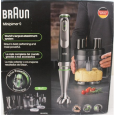 SALE OUT. , Braun , Hand Blender , MultiQuick 9 MQ9187XLI , Hand Blender , 1200 W , Black/Stainless Steel , DAMAGED PACKAGING, CRACHED CONTAINER (2L), SCRATCHED BLENDER JAR