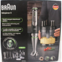 SALE OUT. , Braun , Hand Blender , MultiQuick 9 MQ9187XLI , Hand Blender , 1200 W , Black/Stainless Steel , DAMAGED PACKAGING, CRACHED CONTAINER (2L), SCRATCHED BLENDER JAR