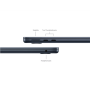 Apple MacBook , Air , Midnight , 13 , IPS , 2560 x 1664 pixels , Apple M3 , 16 GB , Solid-state drive capacity 512 GB , Apple M3 chip 8-core CPU/10-core GPU , macOS , 802.11ax , Bluetooth version 5.0 , Keyboard language Russian , Keyboard backlit , Warran