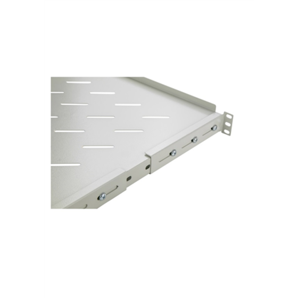 SOMI Networks , Depth Adjustable Telescopic Shelf for Cabinet Depths 600, 800 , 1U-55-G-Slide , Gray , 1U fixed on four 19” mounting profiles; Max load 50kg , Depth: 55 cm