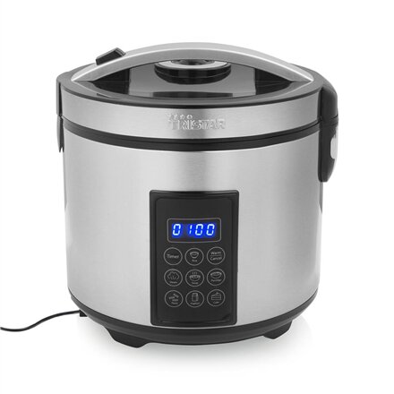 Tristar , Digital Rice and Steam Cooker , RK-6138 , 900 W , 2.2 L , Number of programs 7 , Grey
