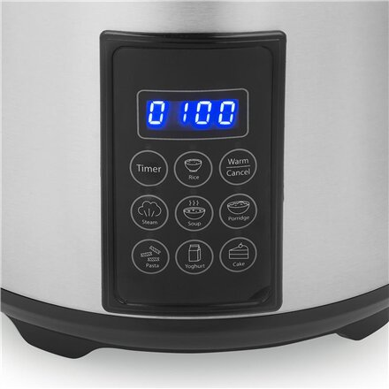 Tristar , Digital Rice and Steam Cooker , RK-6138 , 900 W , 2.2 L , Number of programs 7 , Grey