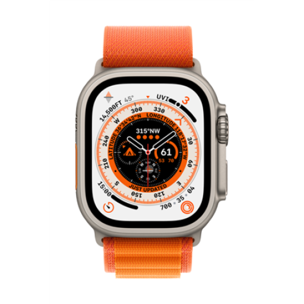 Apple Watch Ultra GPS + Cellular MQFL3EL/A 49mm, Retina LTPO OLED, Touchscreen, Heart rate monitor, Waterproof, Bluetooth, Wi-Fi