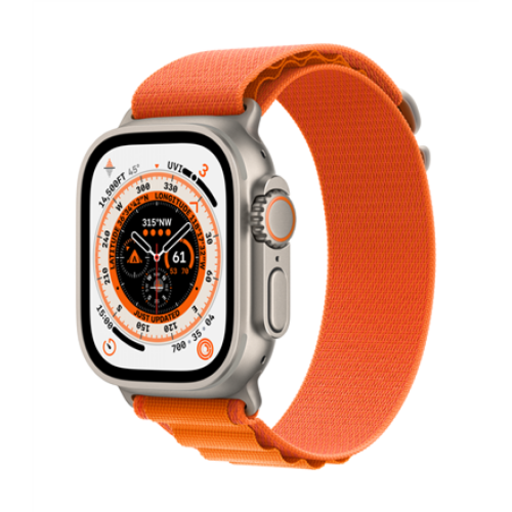 Apple Watch Ultra GPS + Cellular MQFL3EL/A 49mm, Retina LTPO OLED, Touchscreen, Heart rate monitor, Waterproof, Bluetooth, Wi-Fi