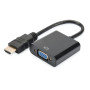 Digitus , HDMI to VGA converter adapter , DA-70461 , Black