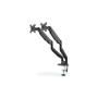 Digitus , Desk Mount , Universal Dual Monitor Mount with Gas Spring and Clamp Mount , Swivel, height adjustment, rotate , Black